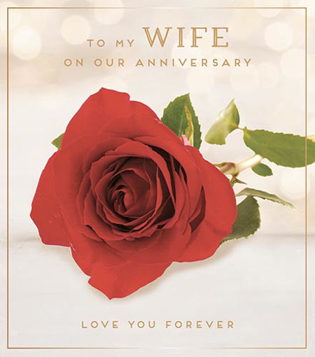 Picture of WIFE ON OUR ANNIVERSARY CARD LOVE YOU FOREVER